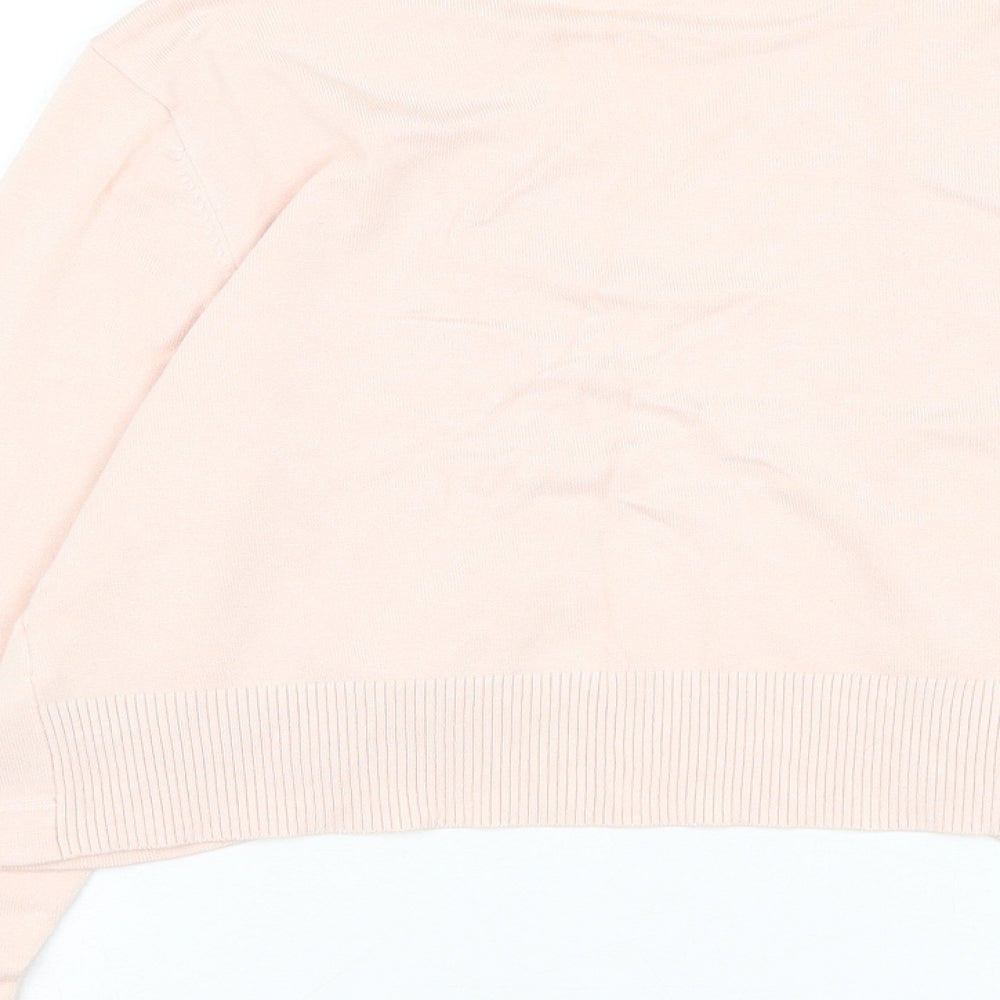 Preworn Womens Pink Square Neck Viscose Jumper Size M