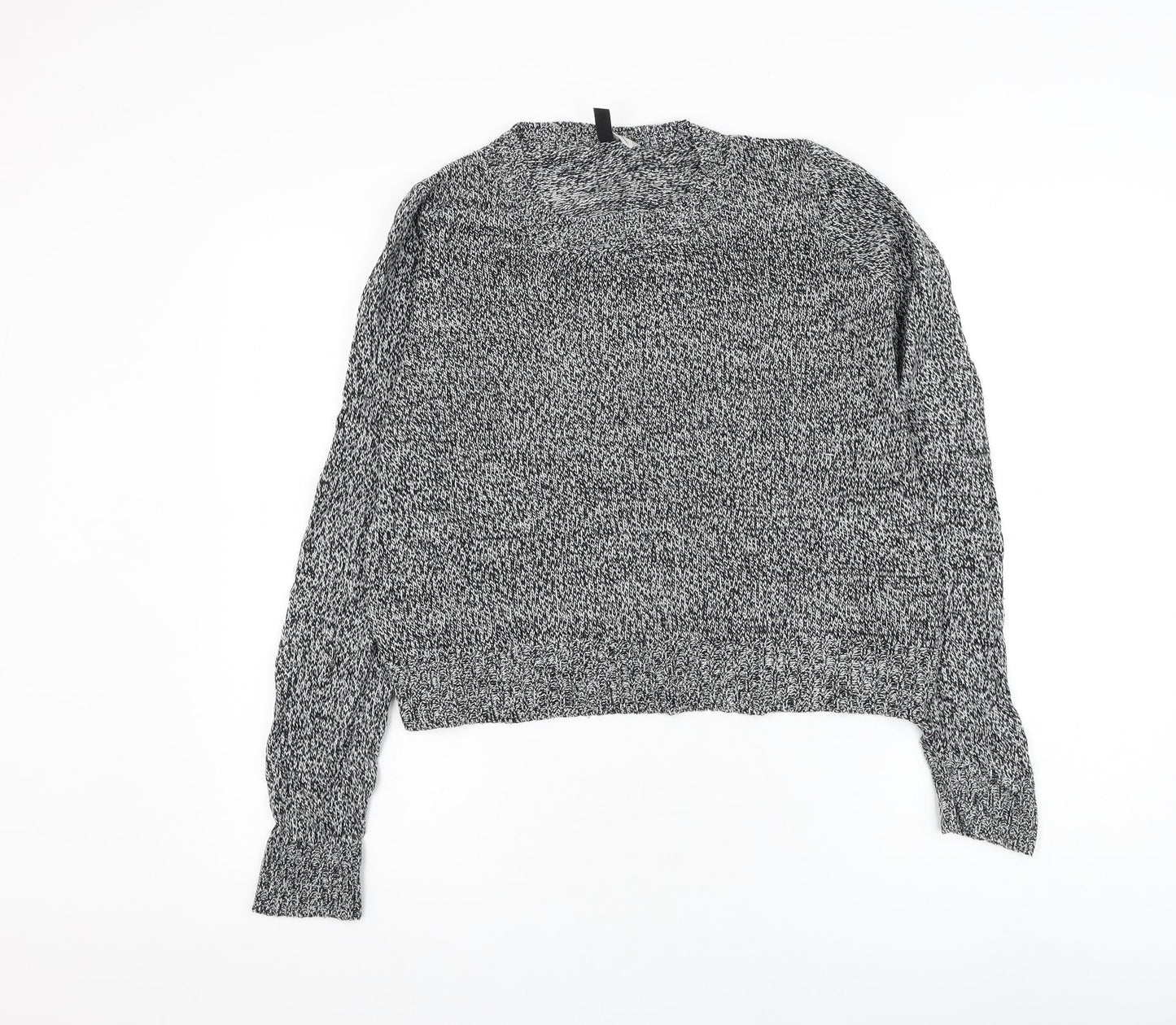 Divided by H&M Womens Black Round Neck Acrylic Pullover Jumper Size S