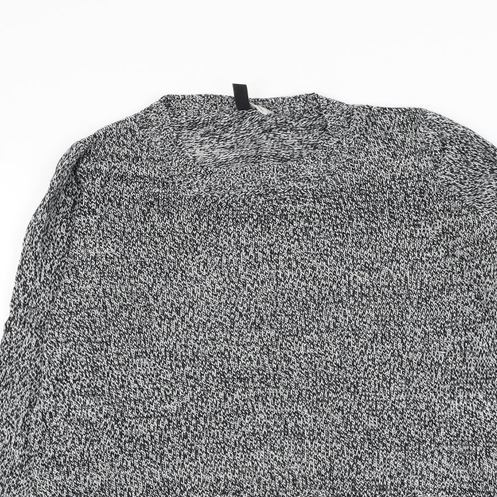 Divided by H&M Womens Black Round Neck Acrylic Pullover Jumper Size S