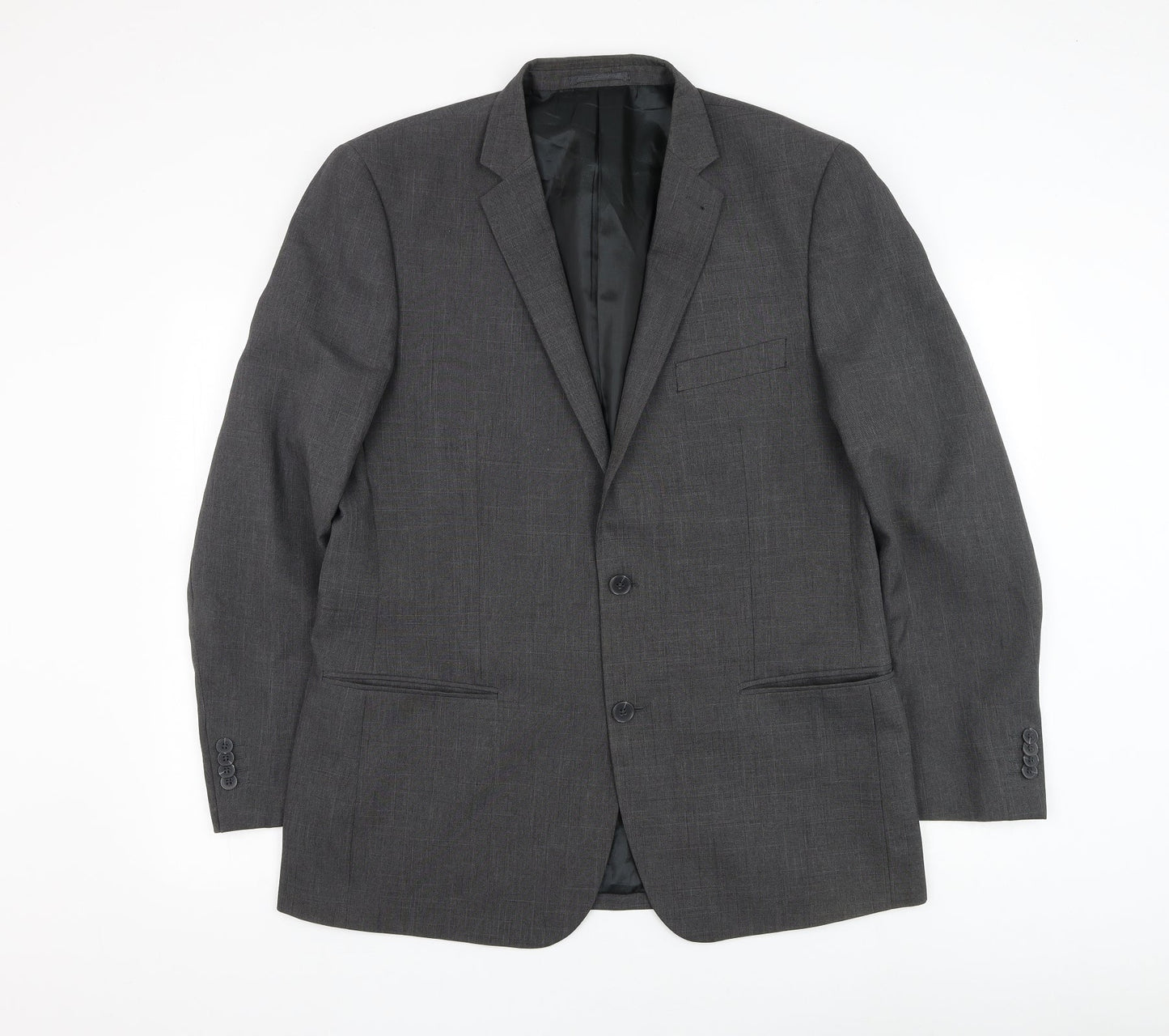 F&F Mens Grey Polyester Jacket Suit Jacket Size 44