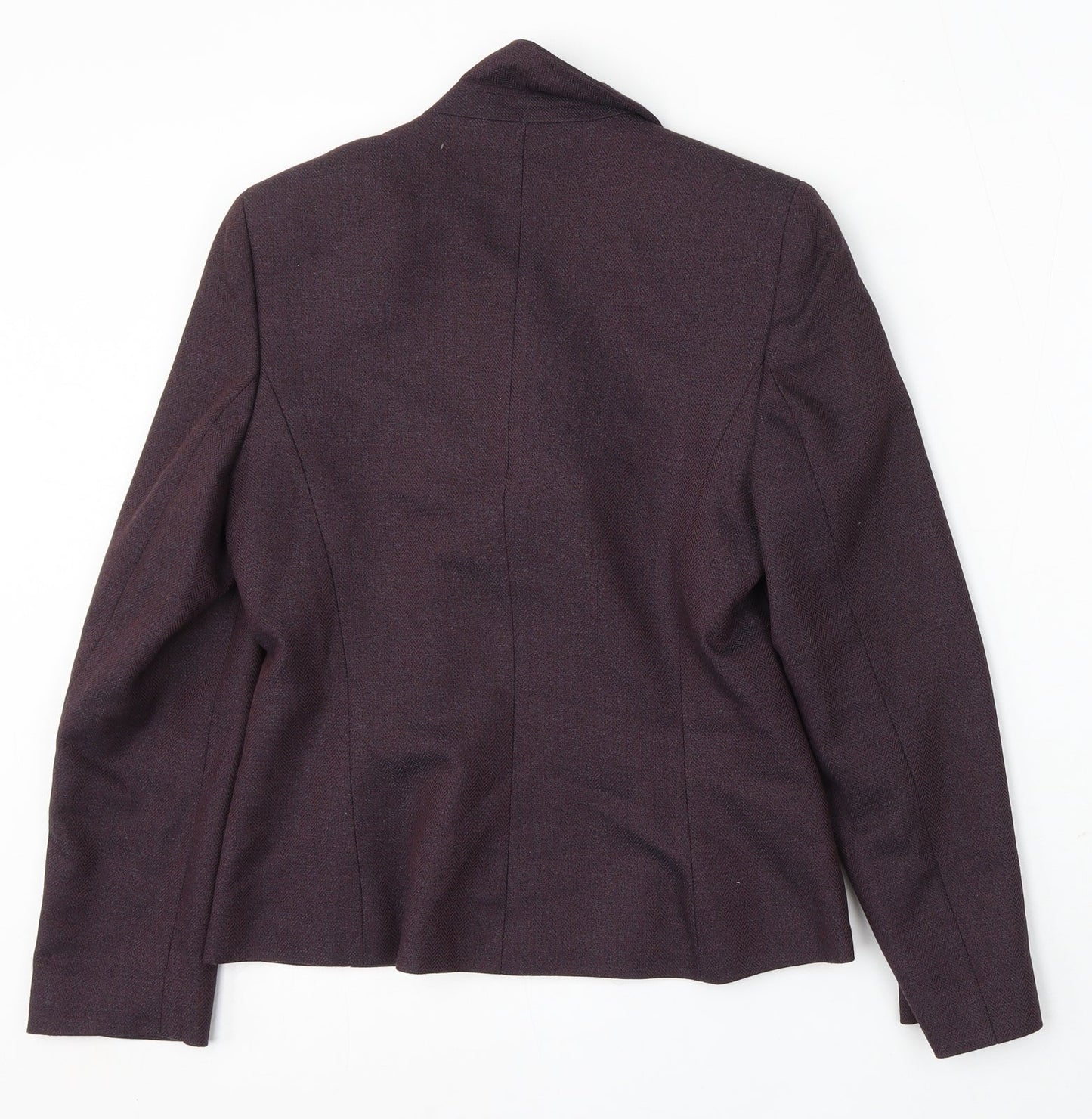 Marks and Spencer Womens Purple Polyester Jacket Suit Size 8