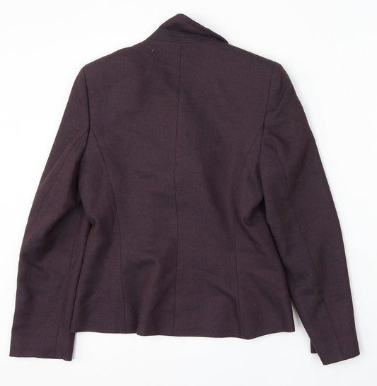 Marks and Spencer Womens Purple Polyester Jacket Suit Size 8