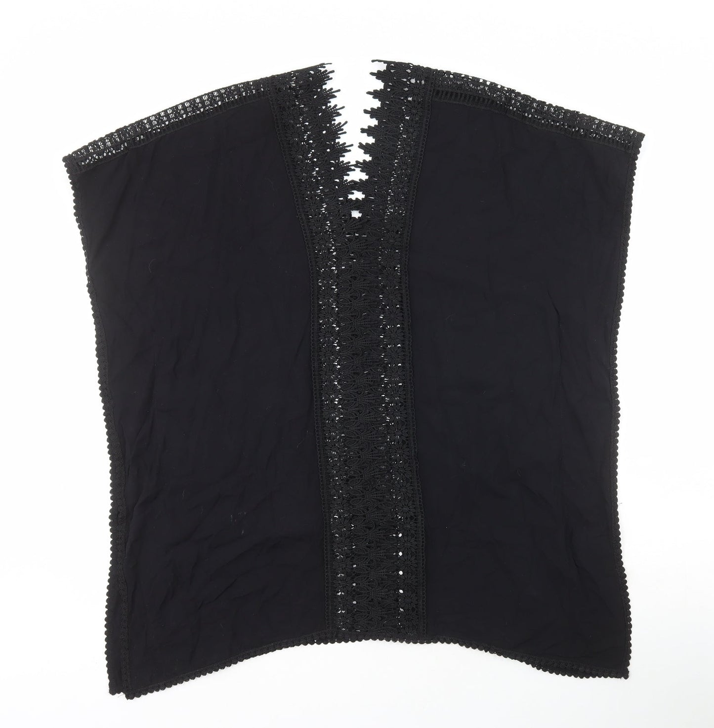New Look Womens Black Viscose Basic Blouse Size S V-Neck