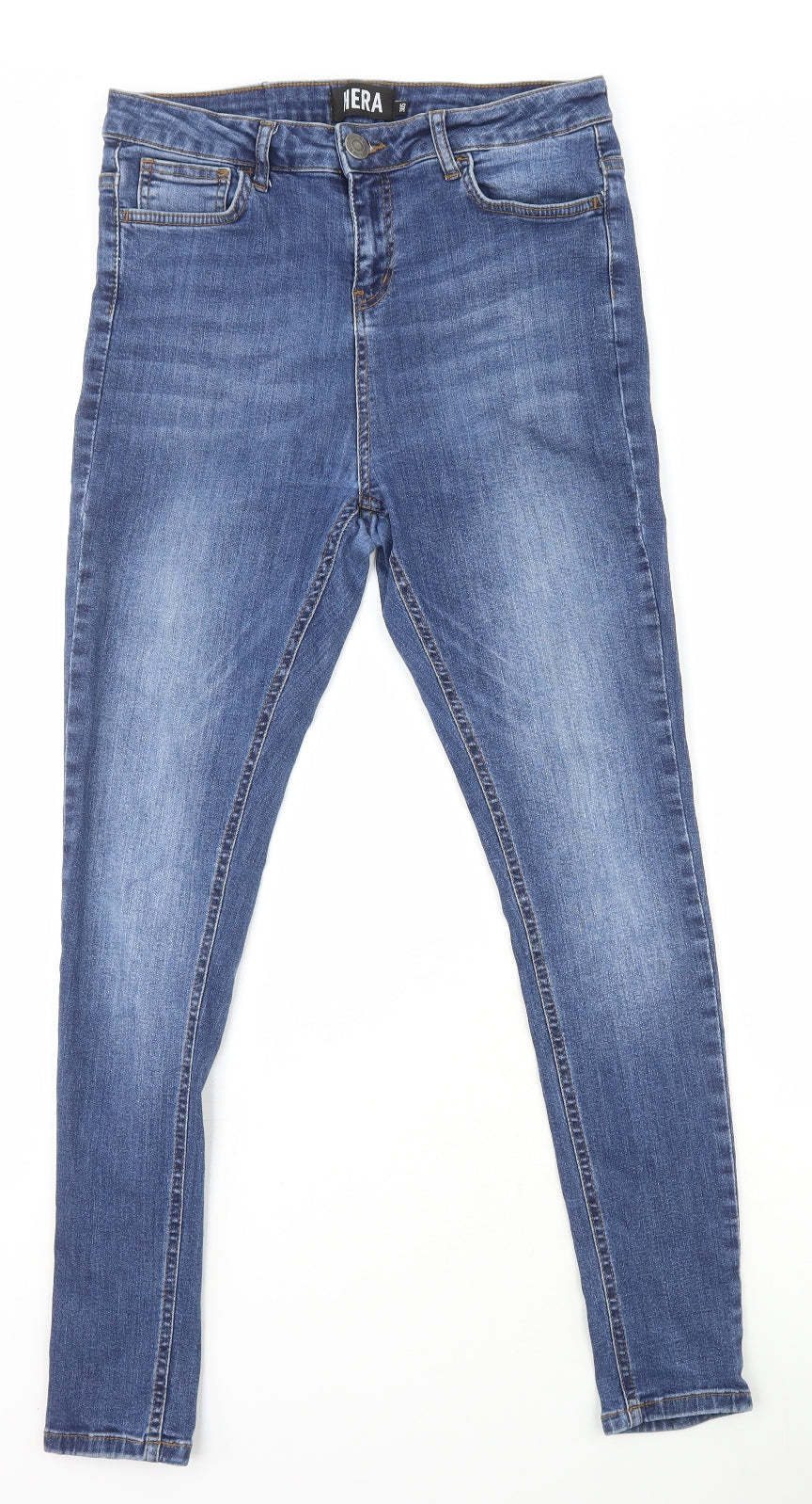 Hera Womens Blue Cotton Straight Jeans Size 30 in L28 in Regular