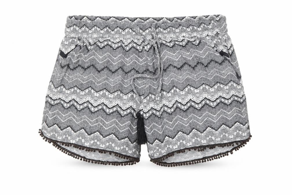 Atmosphere Womens Black Geometric Cotton Culotte Shorts Size 12 L5 in Regular