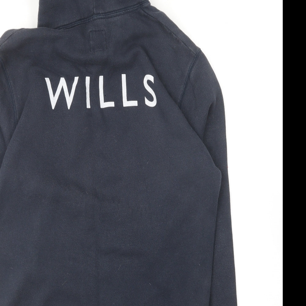 Jack Wills Womens Blue Cotton Pullover Hoodie Size XS