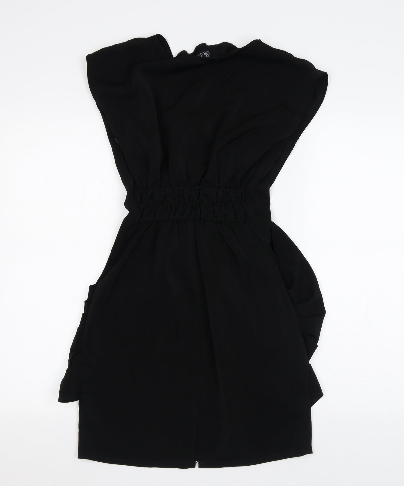 Du-Dee Womens Black Polyester Fit & Flare Size S Round Neck