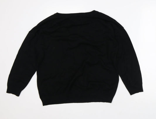 Body Flirt Womens Black Viscose Pullover Sweatshirt Size M