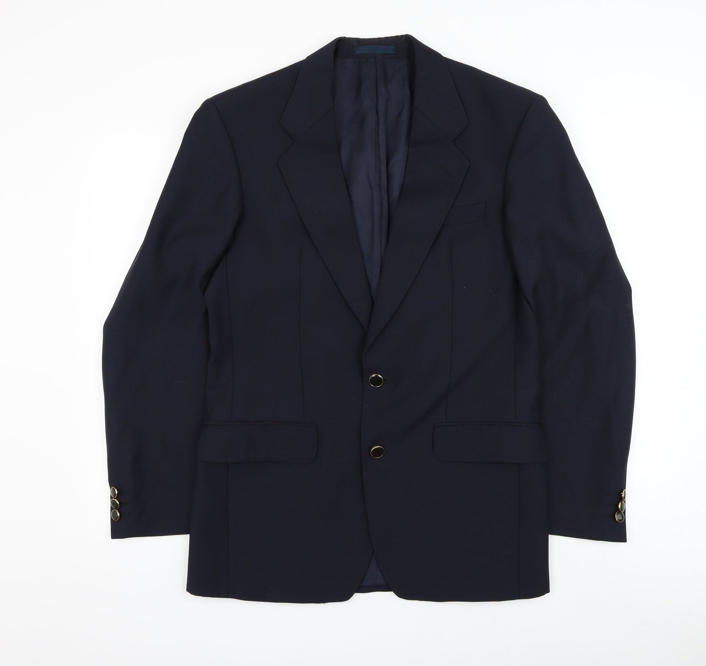 Marks and Spencer Mens Blue Wool Jacket Suit Jacket Size 36