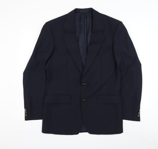 Marks and Spencer Mens Blue Wool Jacket Suit Jacket Size 36