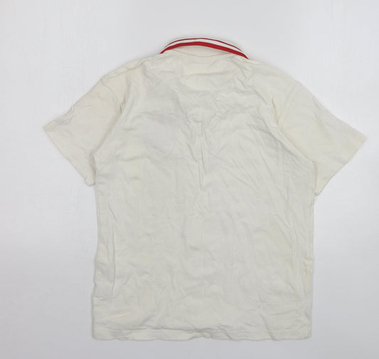 Wales FA Boys White Cotton Basic Polo Size XL Collared - Wales