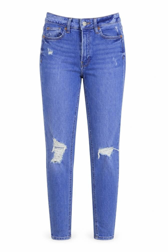 Denim & Co. Womens Blue Cotton Skinny Jeans Size 8 L28 in Regular