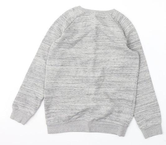 Nutmeg Girls Grey Cotton Pullover Hoodie Size 11-12 Years