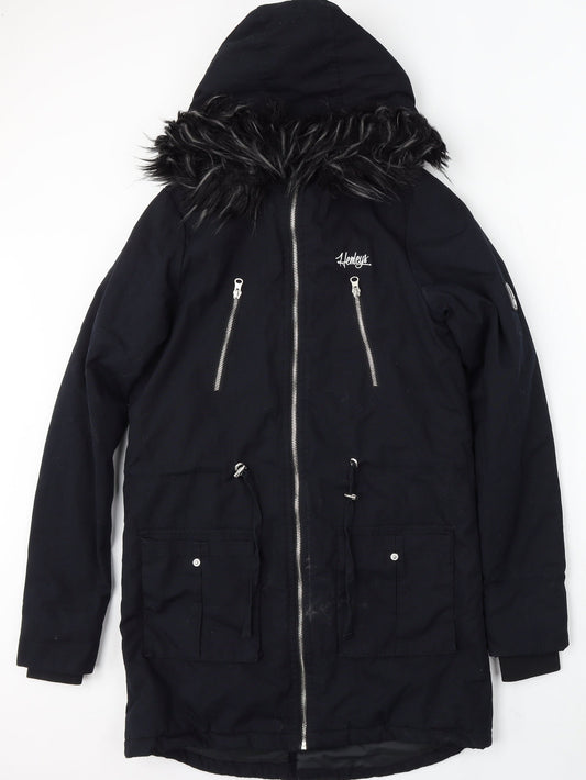 Henleys Womens Blue Jacket Coat Size 8 Zip