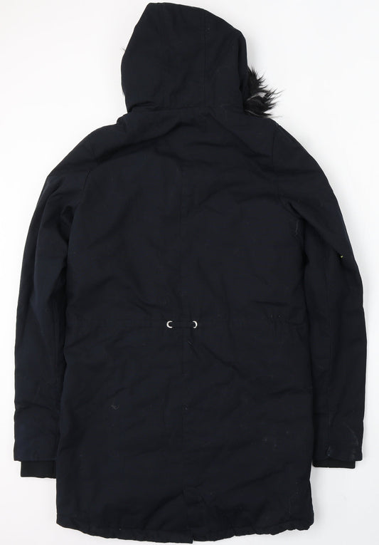 Henleys Womens Blue Jacket Coat Size 8 Zip