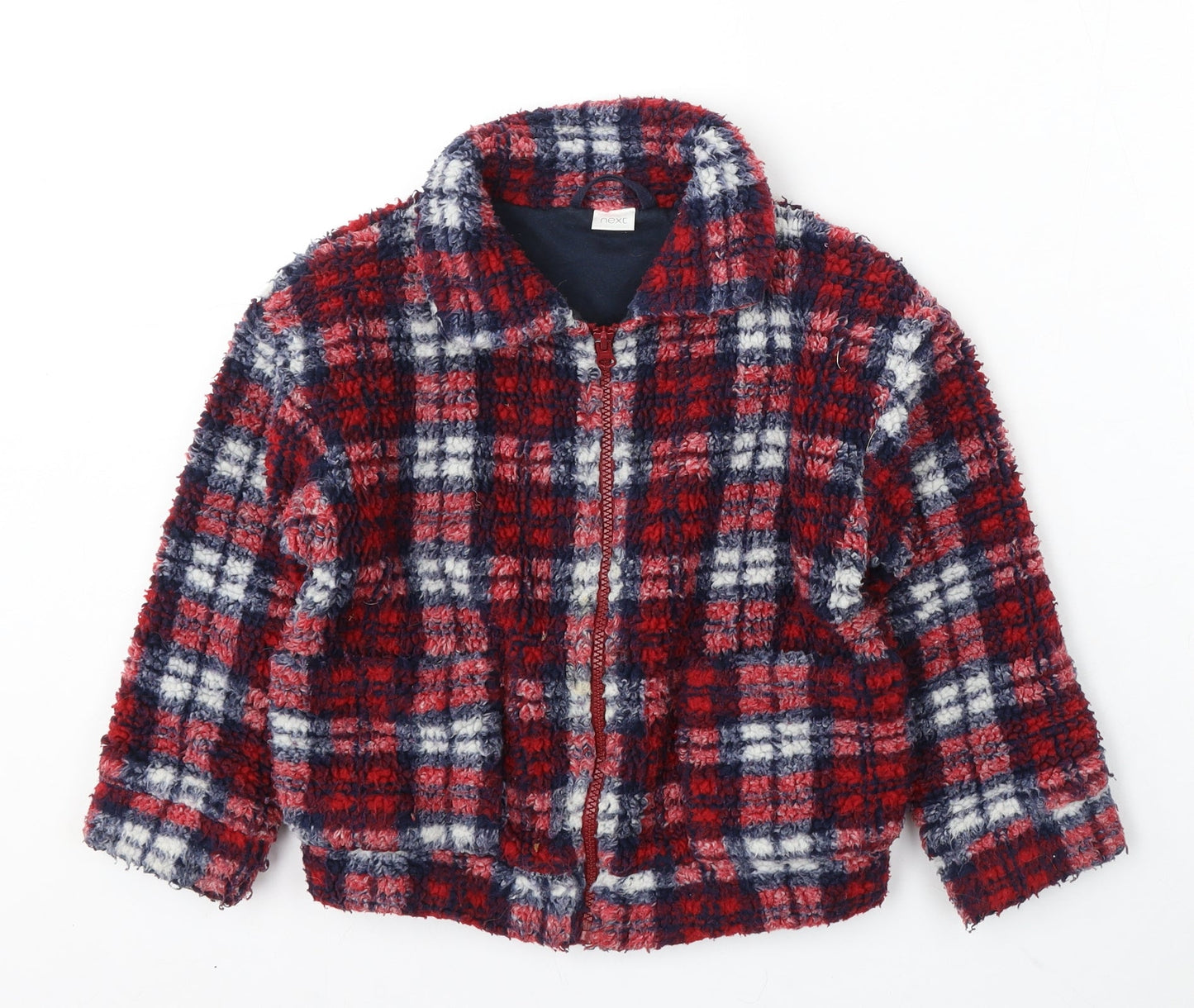 NEXT Girls Multicoloured Plaid Jacket Coat Size 6 Years