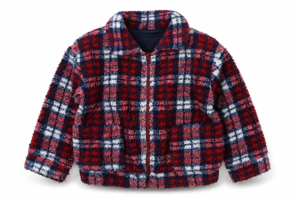 Next Girls Multicoloured Plaid Jacket Coat Size 6 Years