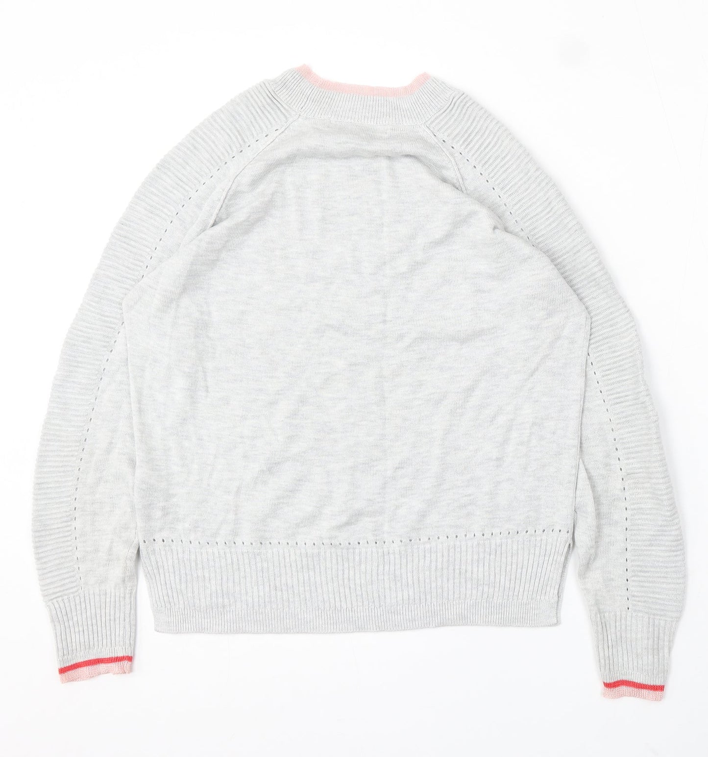 NEXT Womens Grey Round Neck Viscose Pullover Jumper Size 12