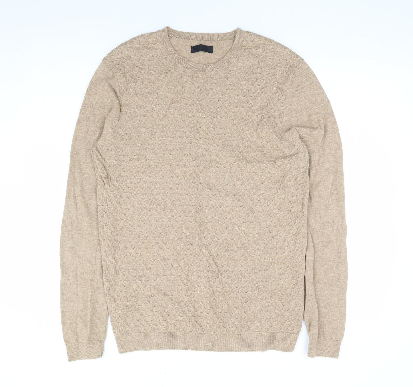 ASOS Mens Brown Round Neck Nylon Pullover Jumper Size M