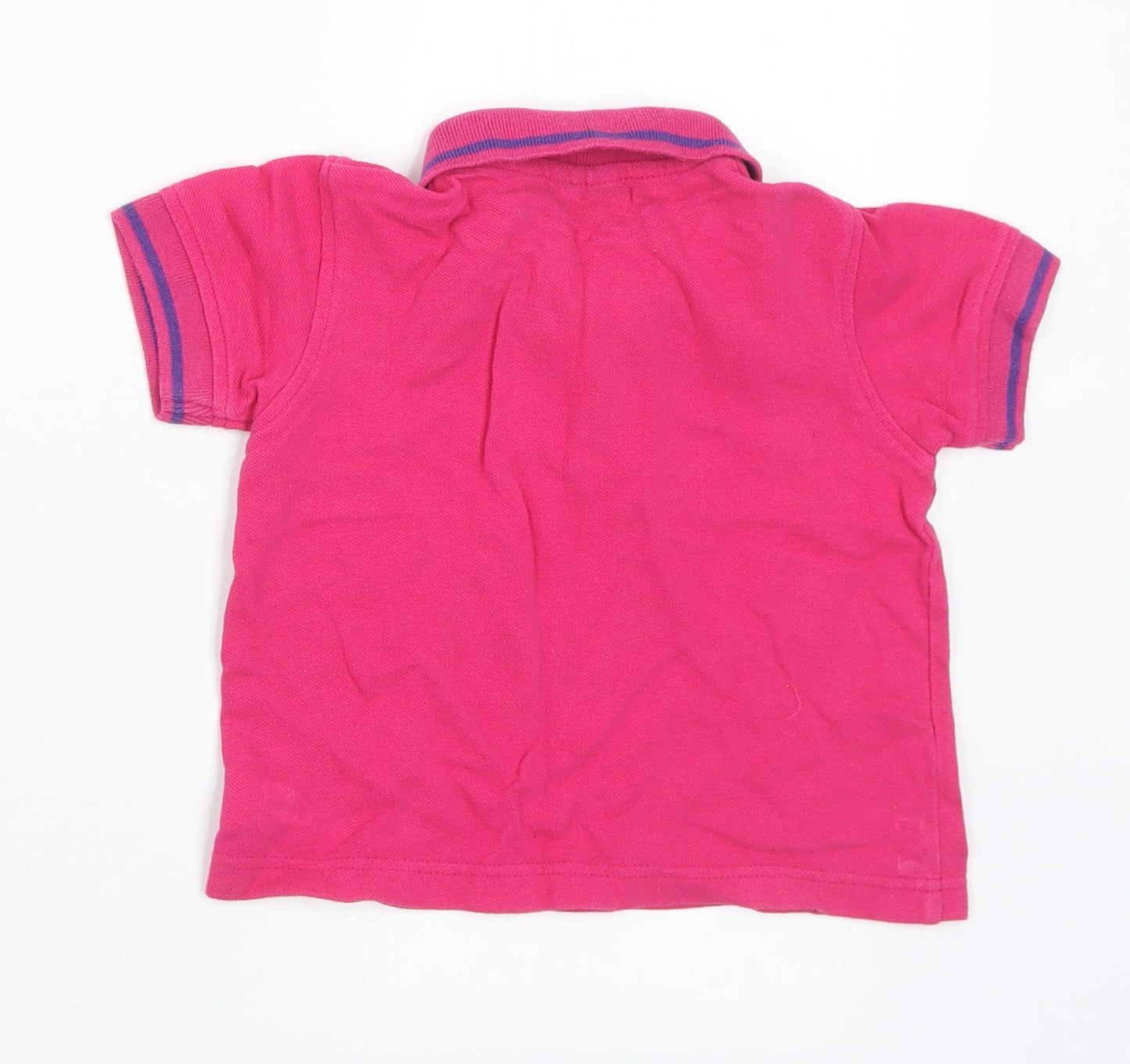 NEXT Girls Pink Cotton Basic Polo Size 18-24 Months Collared