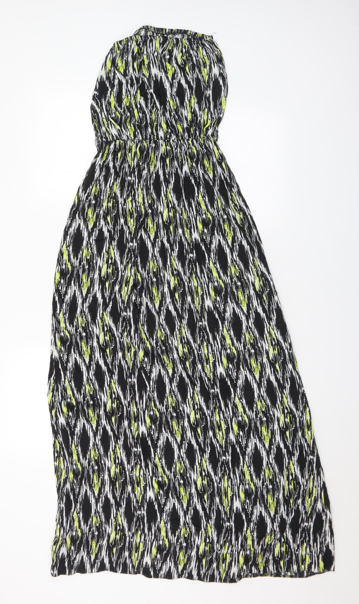 Atmosphere Womens Multicoloured Geometric Viscose A-Line Size 8 Off the Shoulder