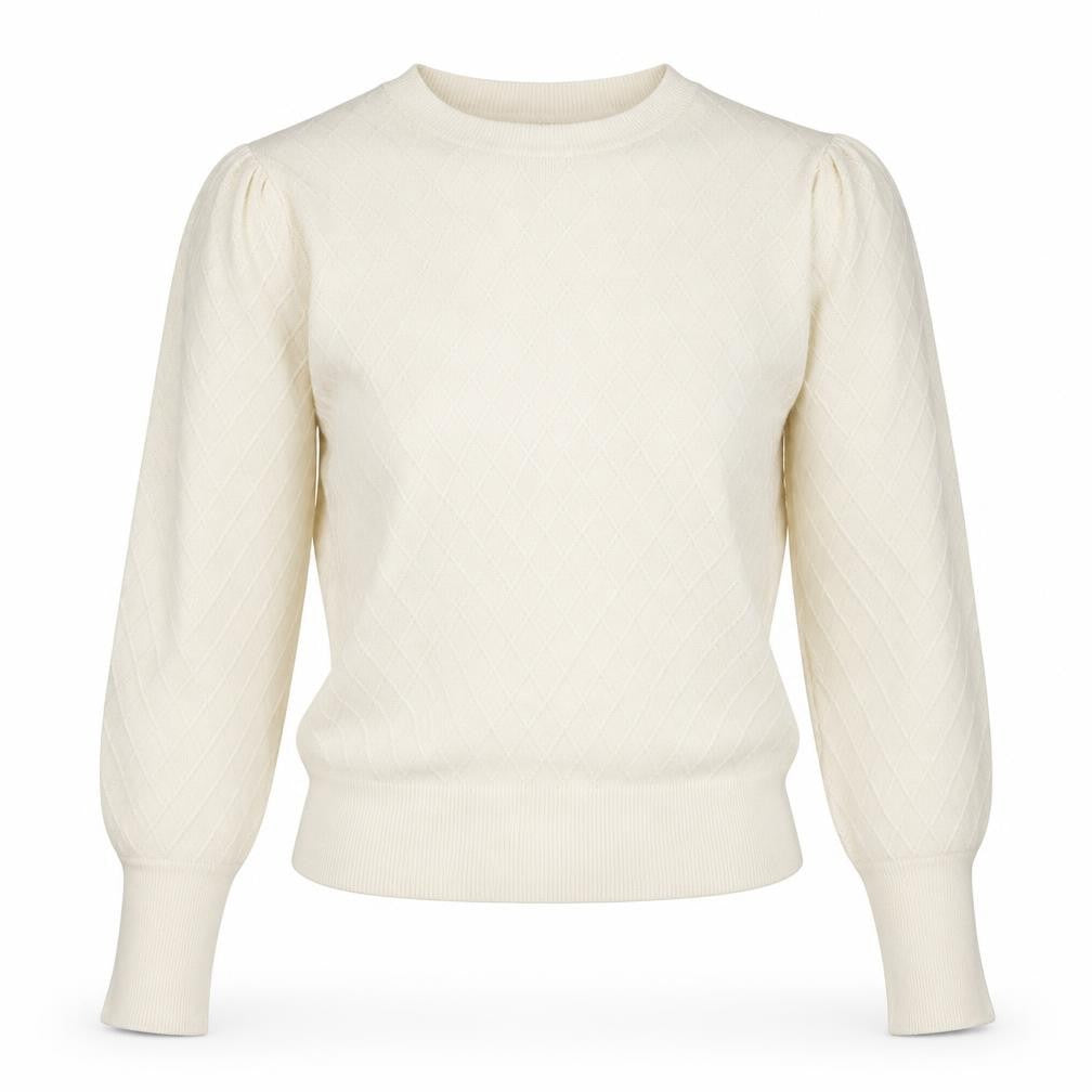 Marks and Spencer Womens White Crew Neck Acrylic Pullover Jumper Size 8