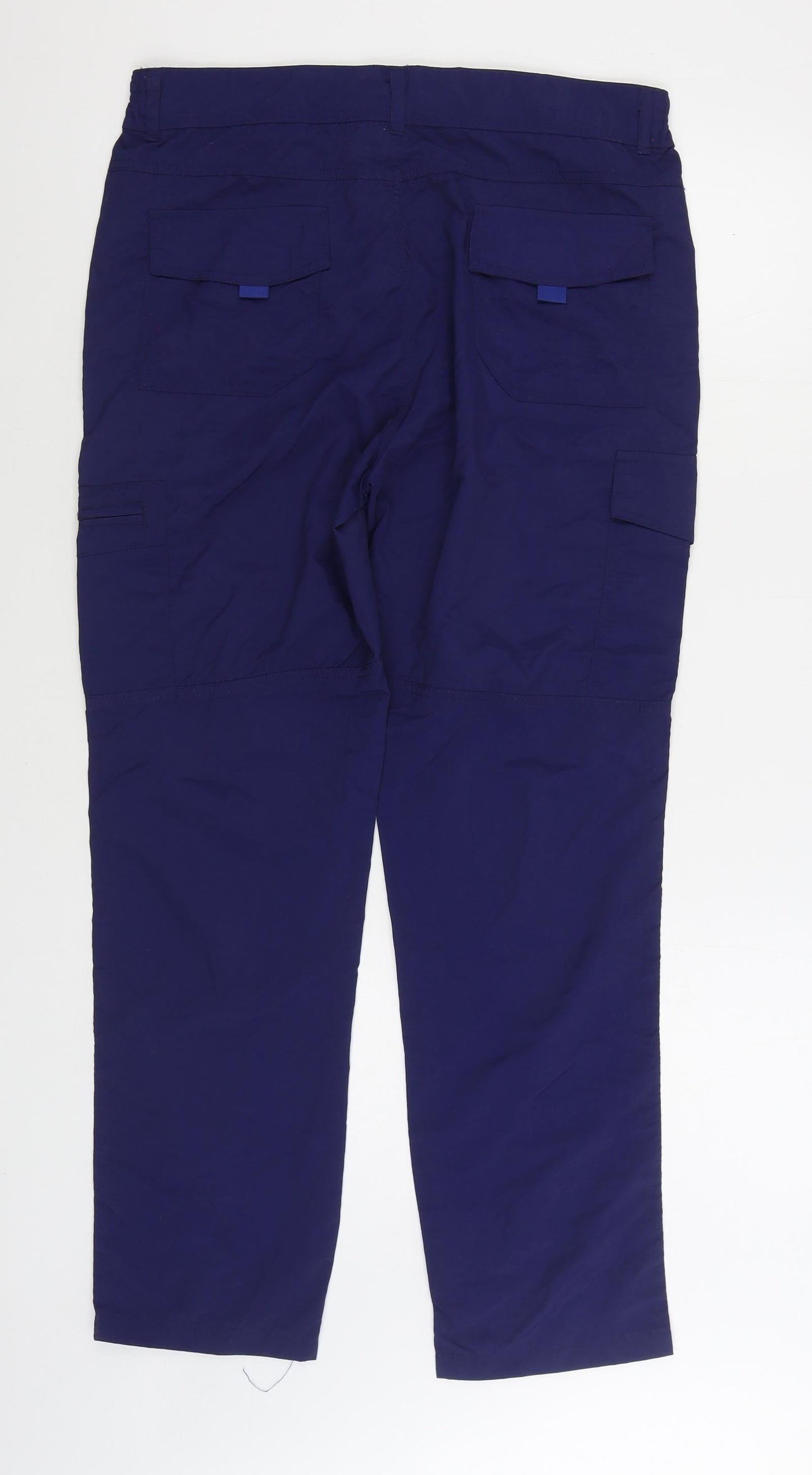 Since 1946 Mens Blue Polyester Cargo Trousers Size L L30 in Regular Zip