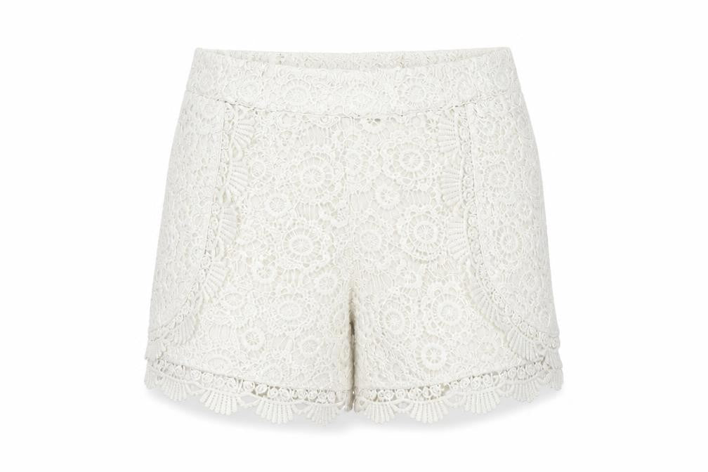 Atmosphere Womens White Geometric Polyester Culotte Shorts Size 6 L4 in Regular