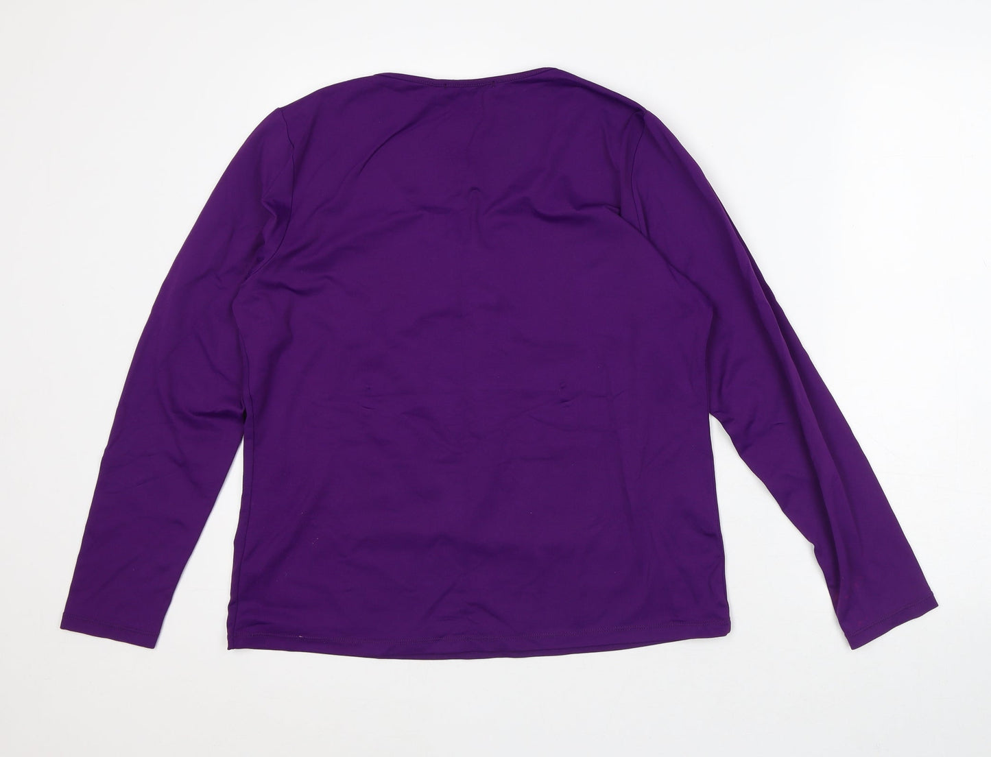 Punt Roma Womens Purple Polyester Pullover Sweatshirt Size L