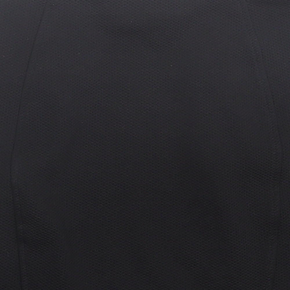 Topshop Womens Black Polyester A-Line Skirt Size 6