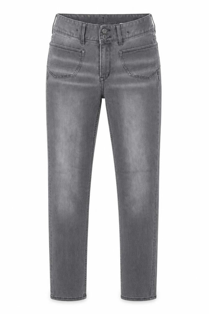 Preworn Girls Grey Cotton Skinny Jeans Size 11-12 Years Regular Button