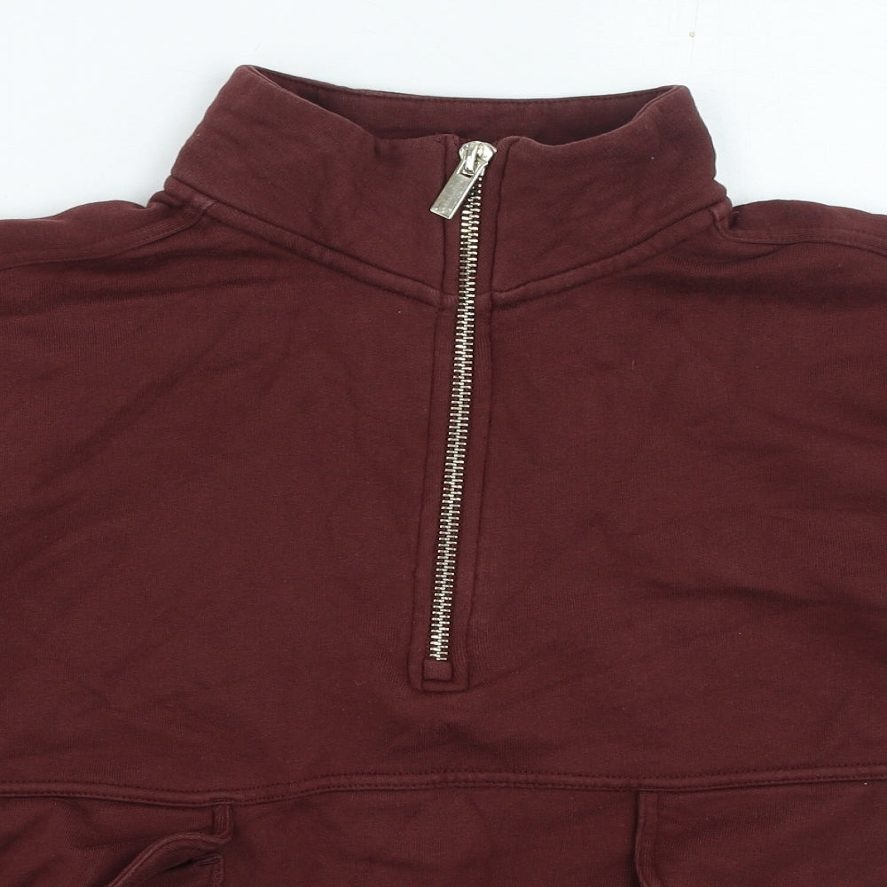 NEXT Womens Red Cotton Pullover Sweatshirt Size M
