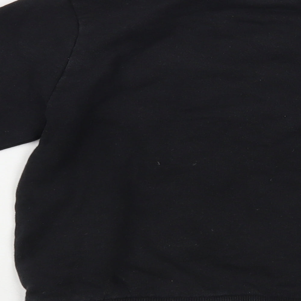 NEXT Girls Black Cotton Pullover Sweatshirt Size 7 Years Pullover - Marvel