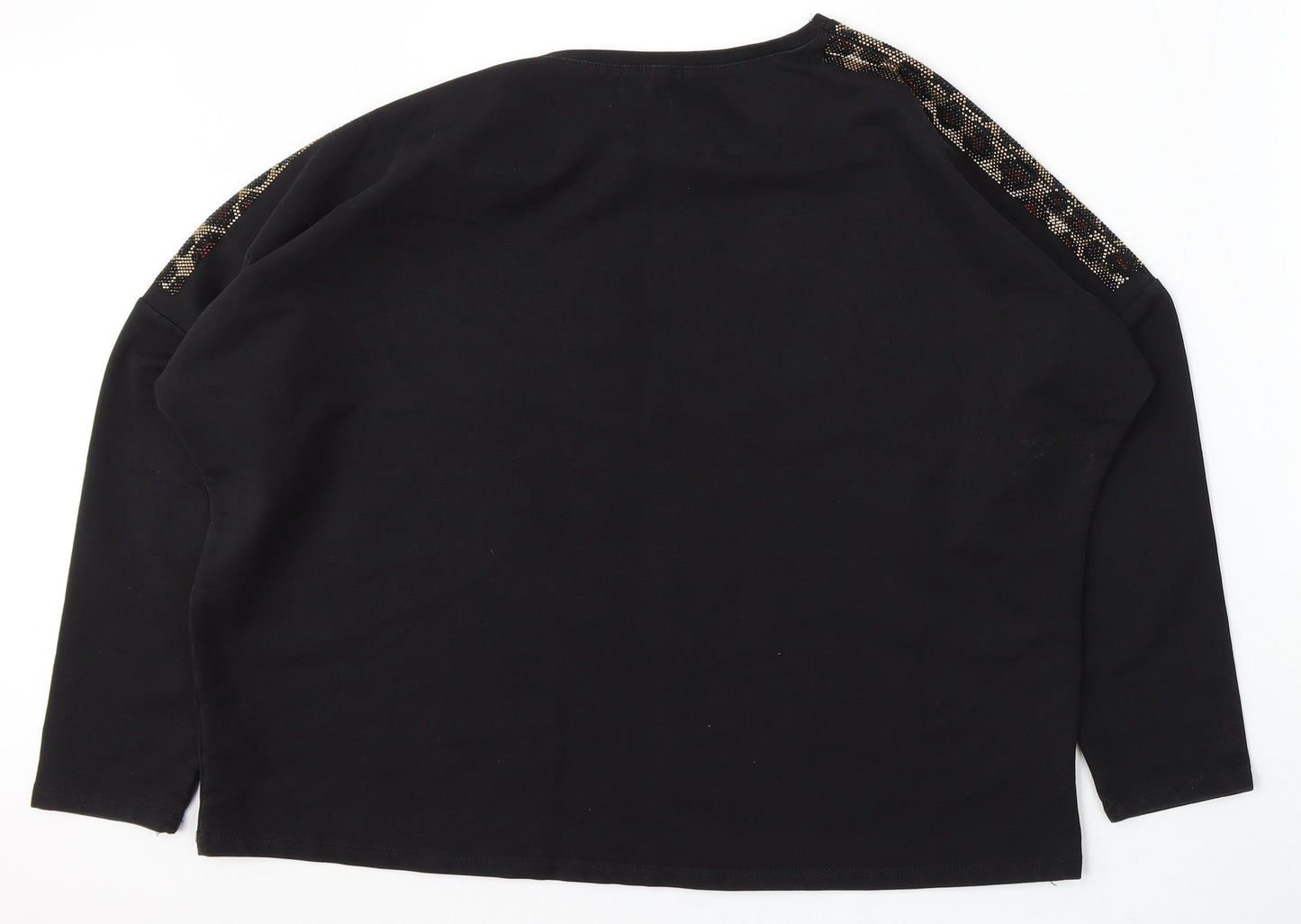 Klass Womens Black Polyester Pullover Sweatshirt Size XL