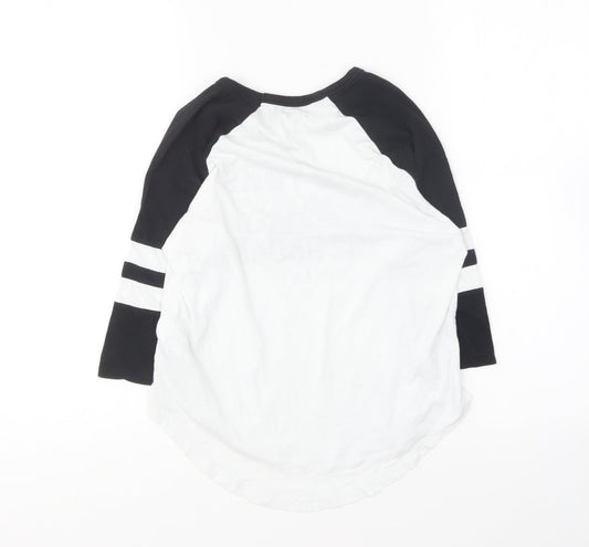 New Look Boys White Cotton Basic T-Shirt Size 10-11 Years Round Neck - New York