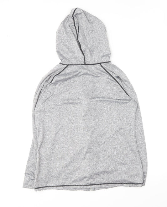 Sykooria Womens Grey Polyester Full Zip Hoodie Size XL