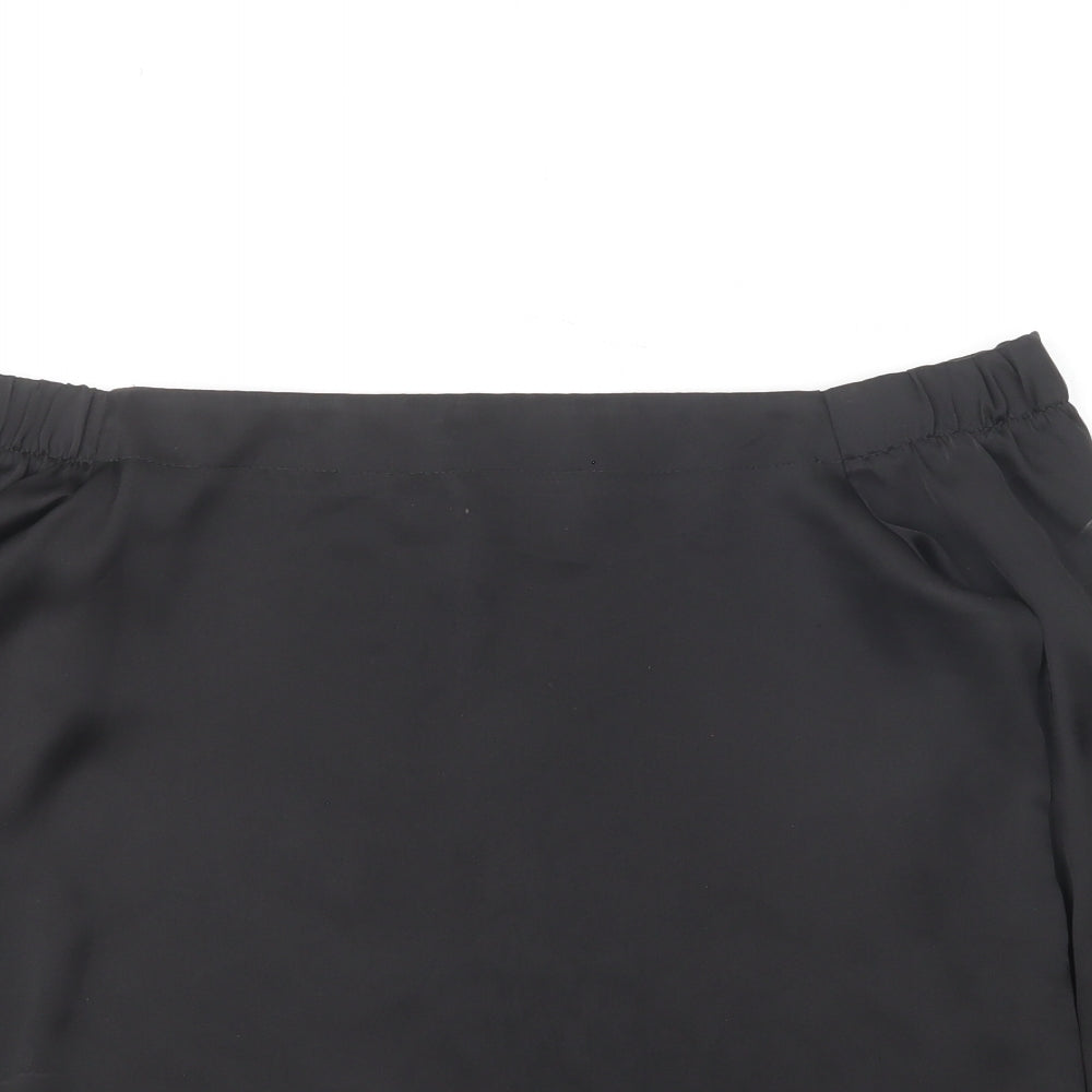 New Look Womens Black Polyester Basic Blouse Size 10 Off the Shoulder