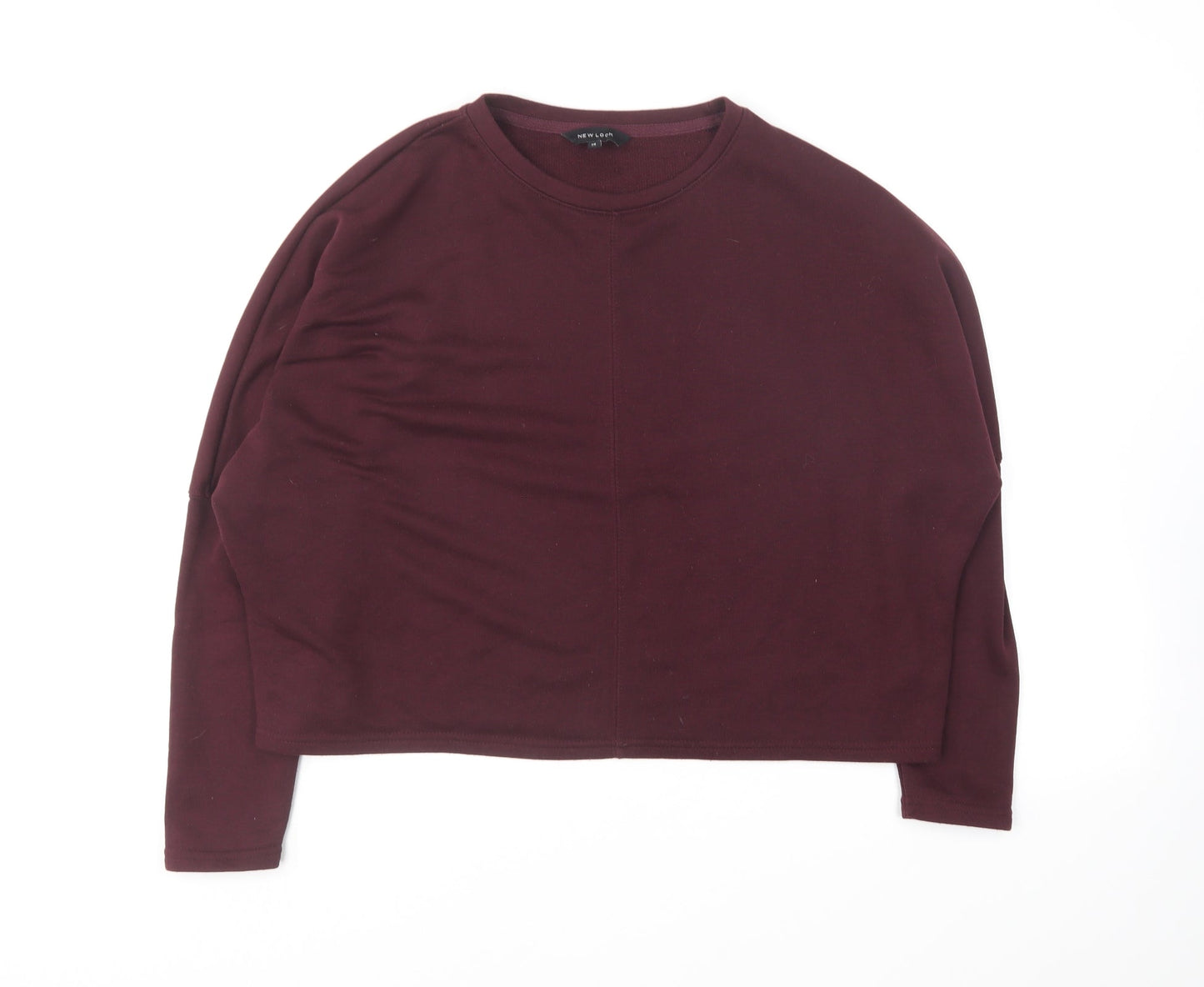 New Look Womens Purple Round Neck Polyester Pullover Jumper Size 14