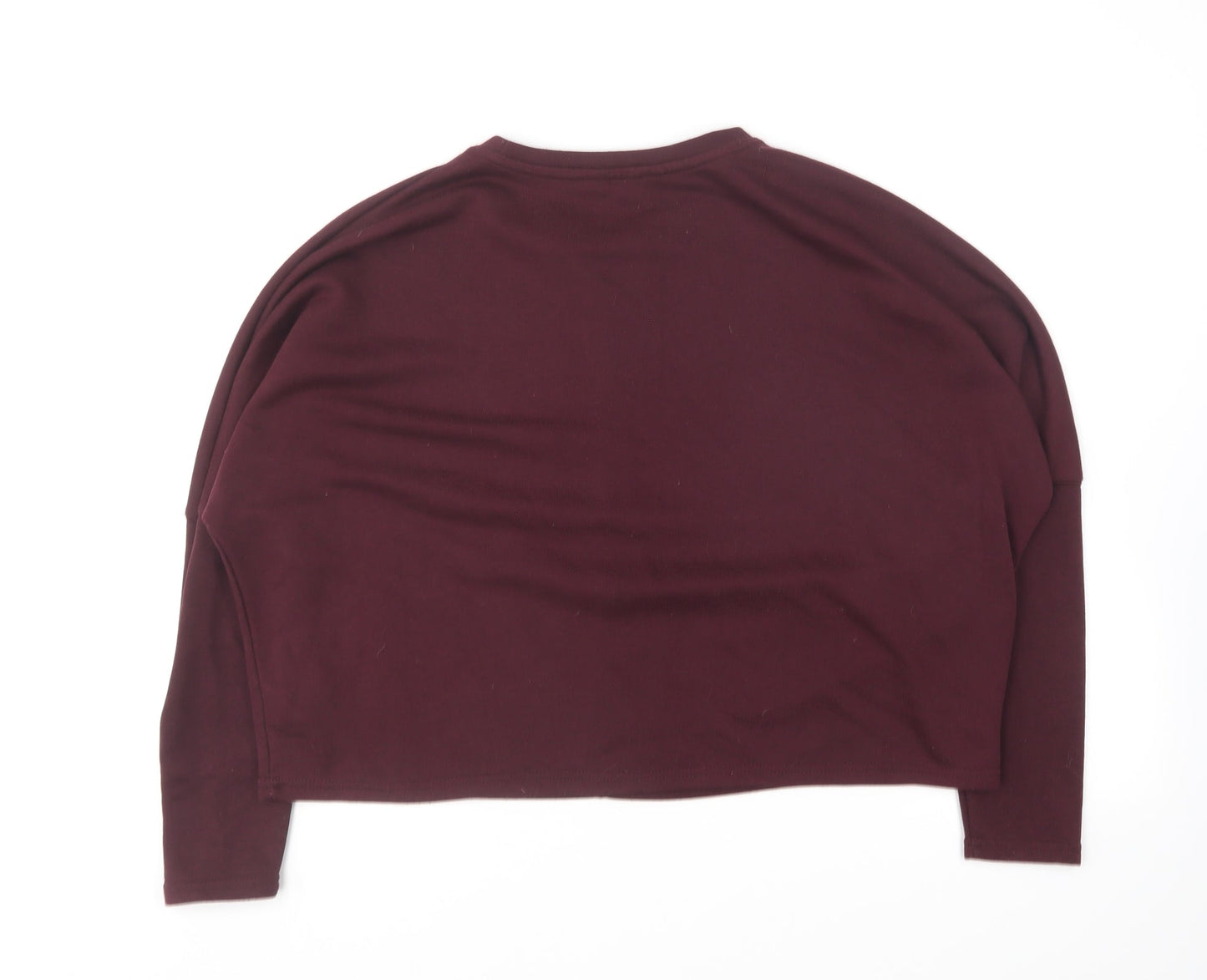 New Look Womens Purple Round Neck Polyester Pullover Jumper Size 14