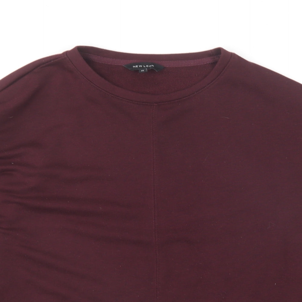 New Look Womens Purple Round Neck Polyester Pullover Jumper Size 14