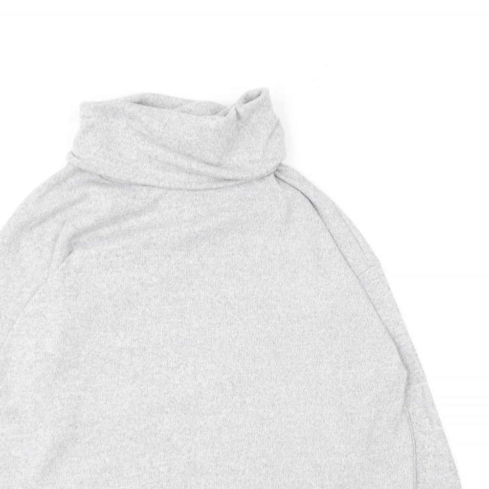 New Look Womens Grey Roll Neck Polyester Pullover Jumper Size S