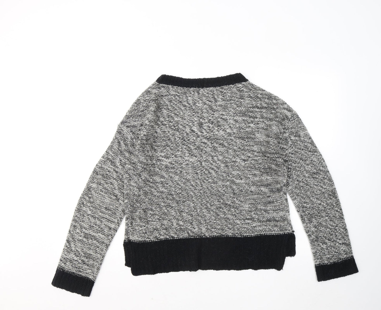 Internacionale Womens Grey Round Neck Acrylic Pullover Jumper Size 14
