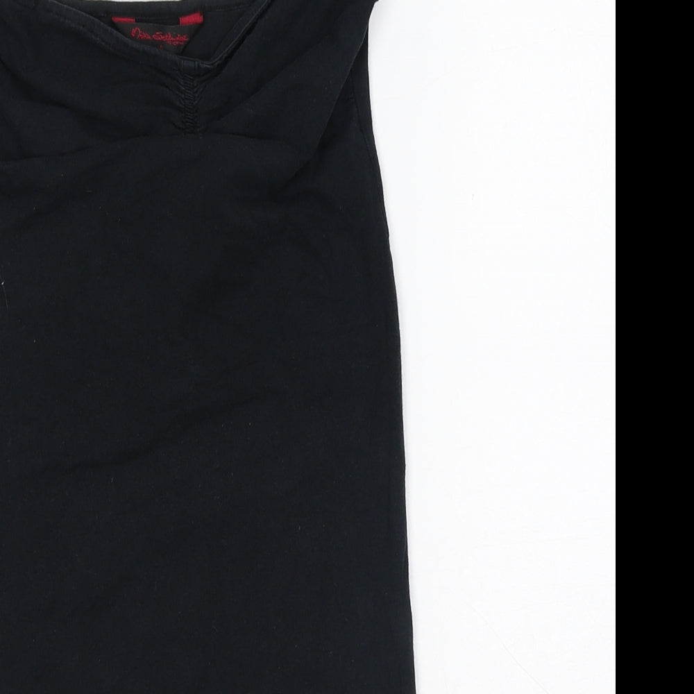 Miss Selfridge Womens Black Polyester Bodycon Size 6 Off the Shoulder