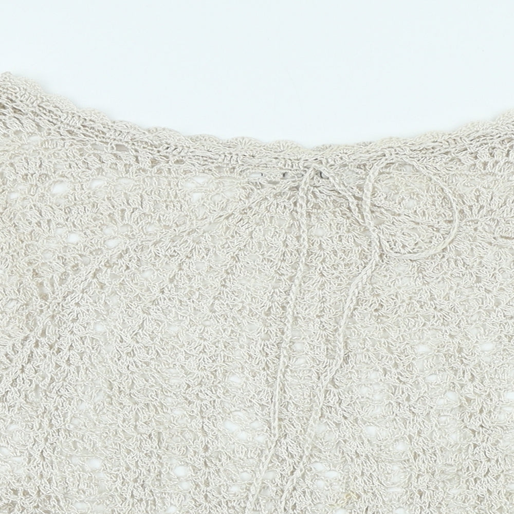 Topshop Womens Beige Polyester Mini Skirt - Beach coverup