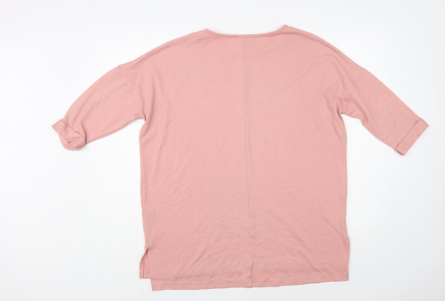 New Look Womens Pink Boat Neck Polyester Pullover Jumper Size S