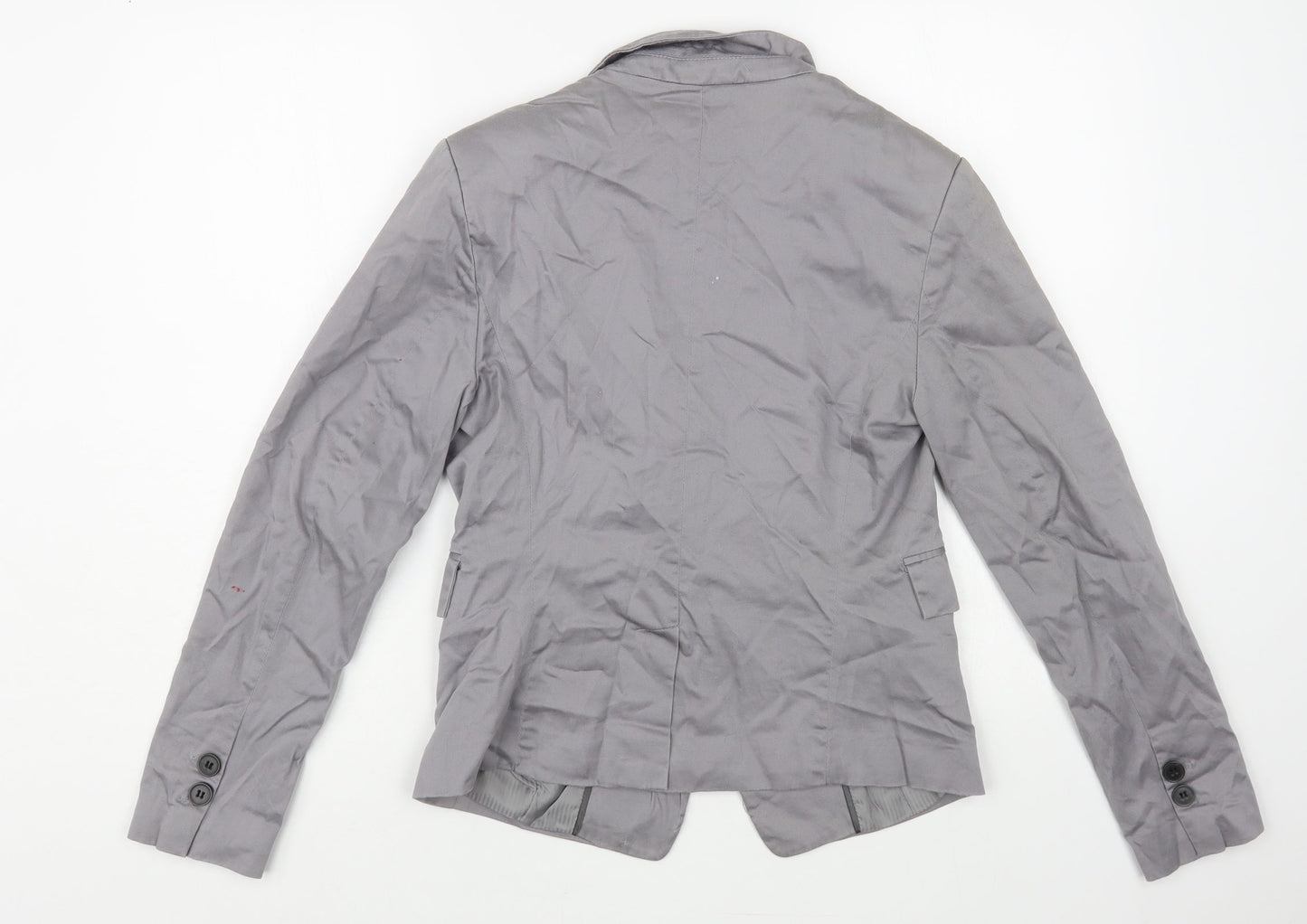 New Look Womens Grey Jacket Blazer Size 12 Button
