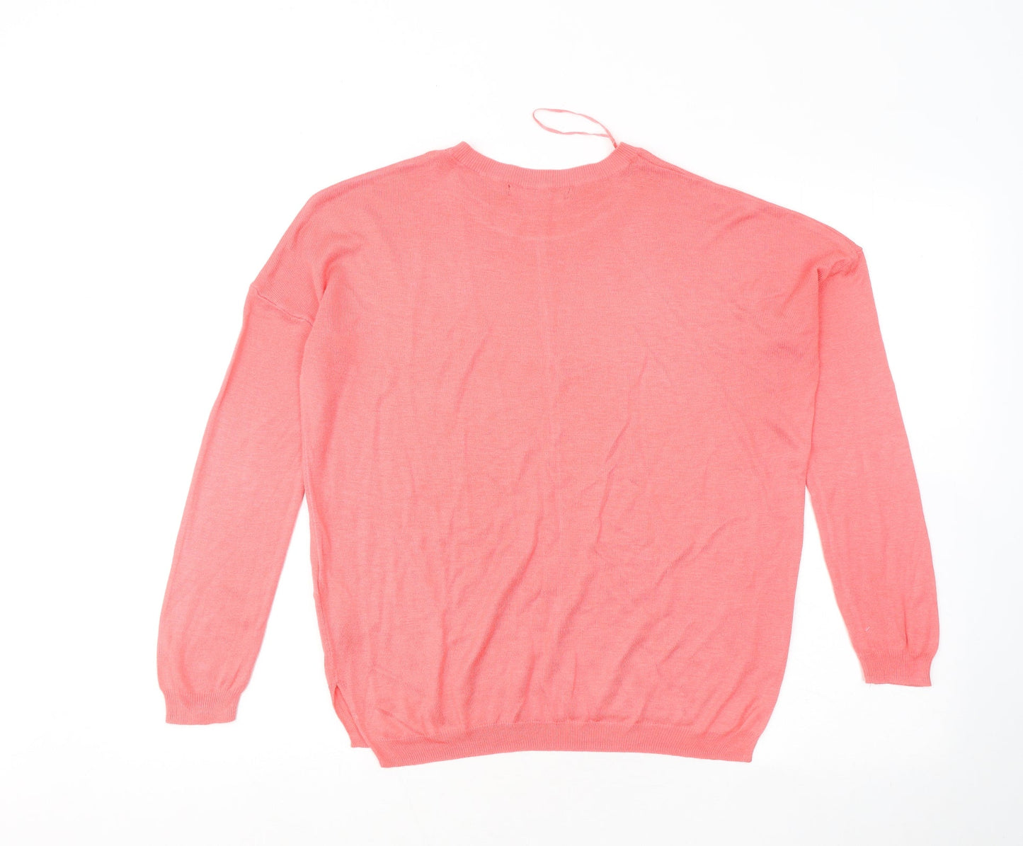 Marks and Spencer Womens Pink Round Neck Acrylic Pullover Jumper Size M