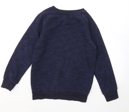 Nutmeg Boys Blue Geometric Cotton Pullover Sweatshirt Size 7 Years