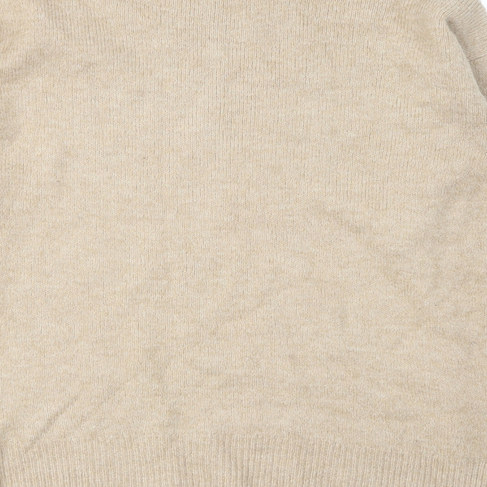 Dorothy Perkins Womens Brown Round Neck Acrylic Pullover Jumper Size 10