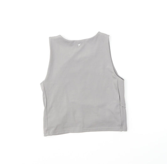 Primark Womens Grey Polyester Cropped Tank Size XS Round Neck